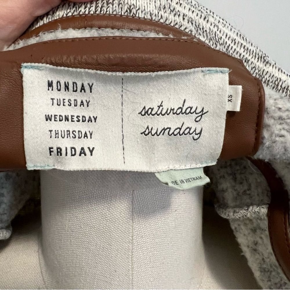 Anthropologie Saturday Sunday Fleece Sweater Jacket Shacket - Picture 11 of 13